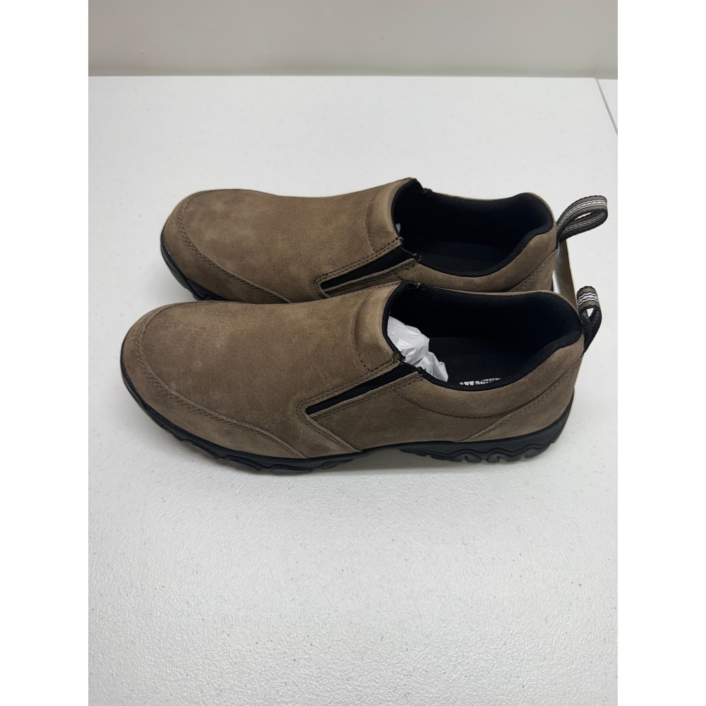 Duluth Trading Co Wild Boar Pig Suede Mocs Mens 11.5W Gunsmoke Slip On Leather